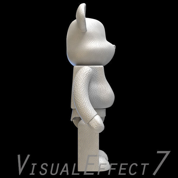White Leather Bear Brick 3D model_2