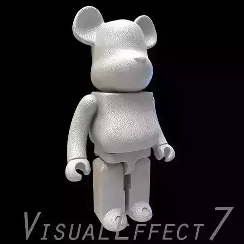 White Leather Bear Brick 3D model