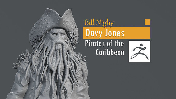 Bill Nighy - Davy Jones - Pirates of the Caribbean 3D print model