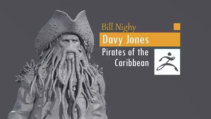 Bill Nighy - Davy Jones - Pirates of the Caribbean 3D print model