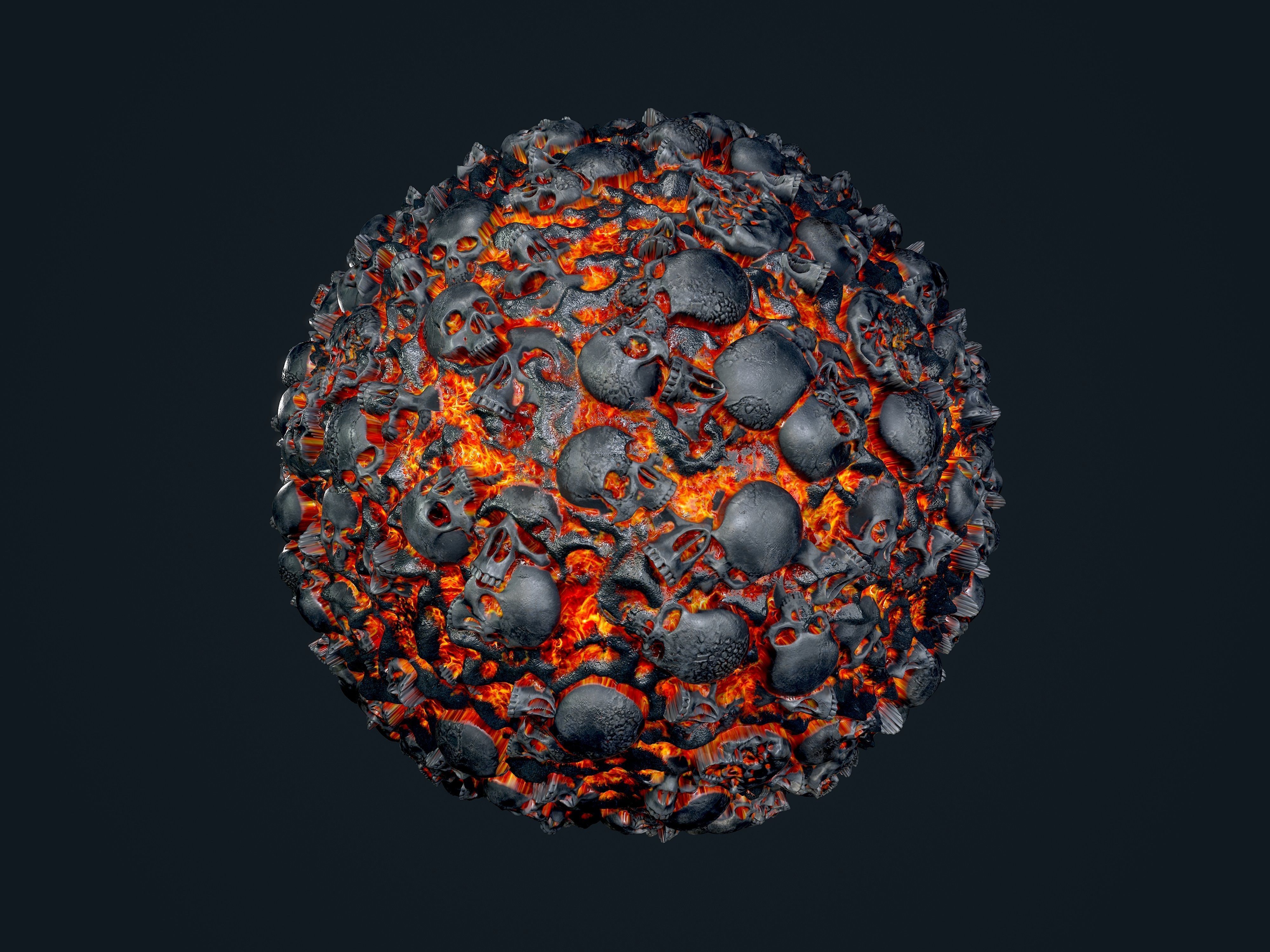 25 Lava Ground Terrain Seamless PBR Texture Pack Texture_20