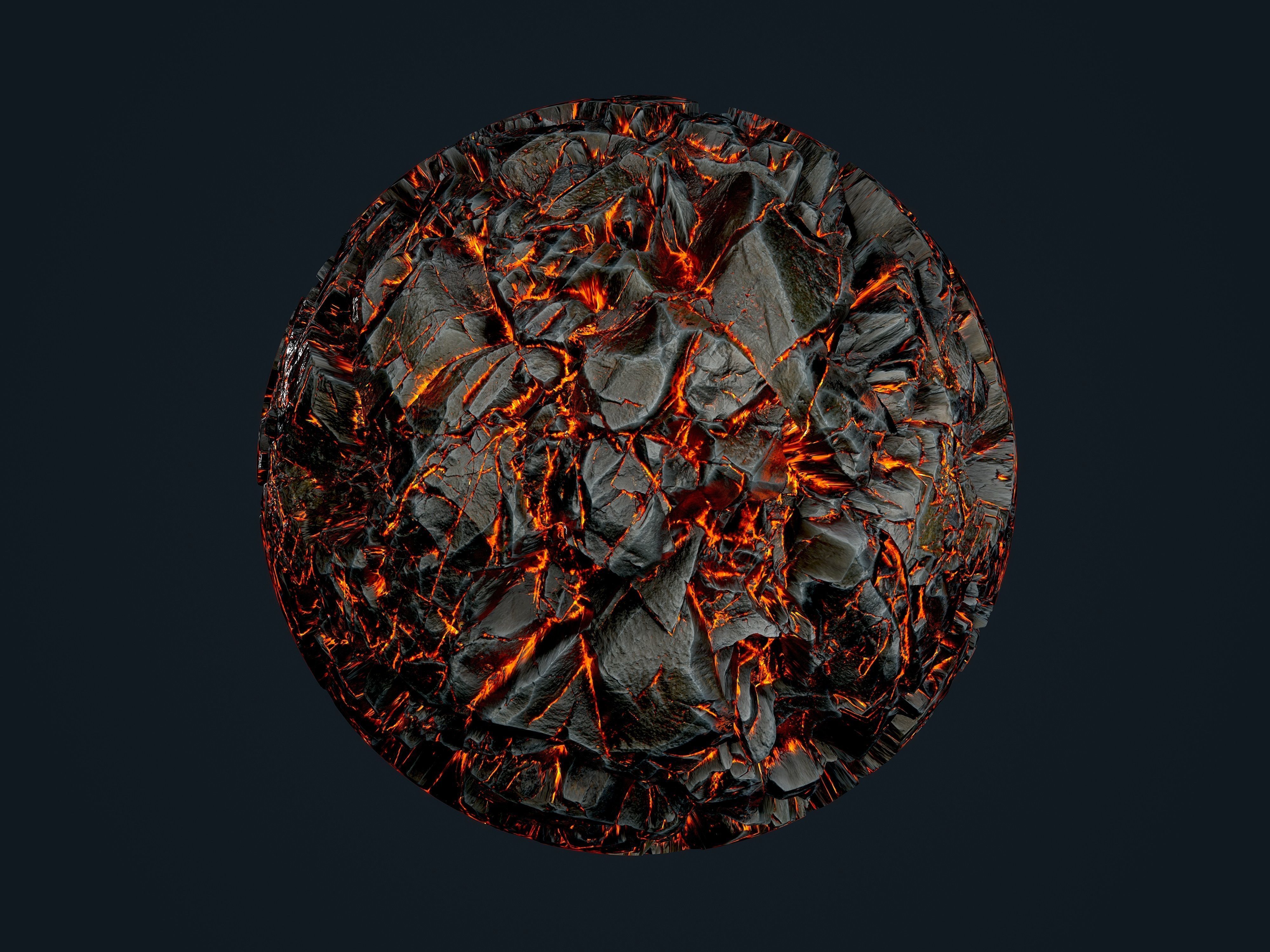 25 Lava Ground Terrain Seamless PBR Texture Pack Texture_17