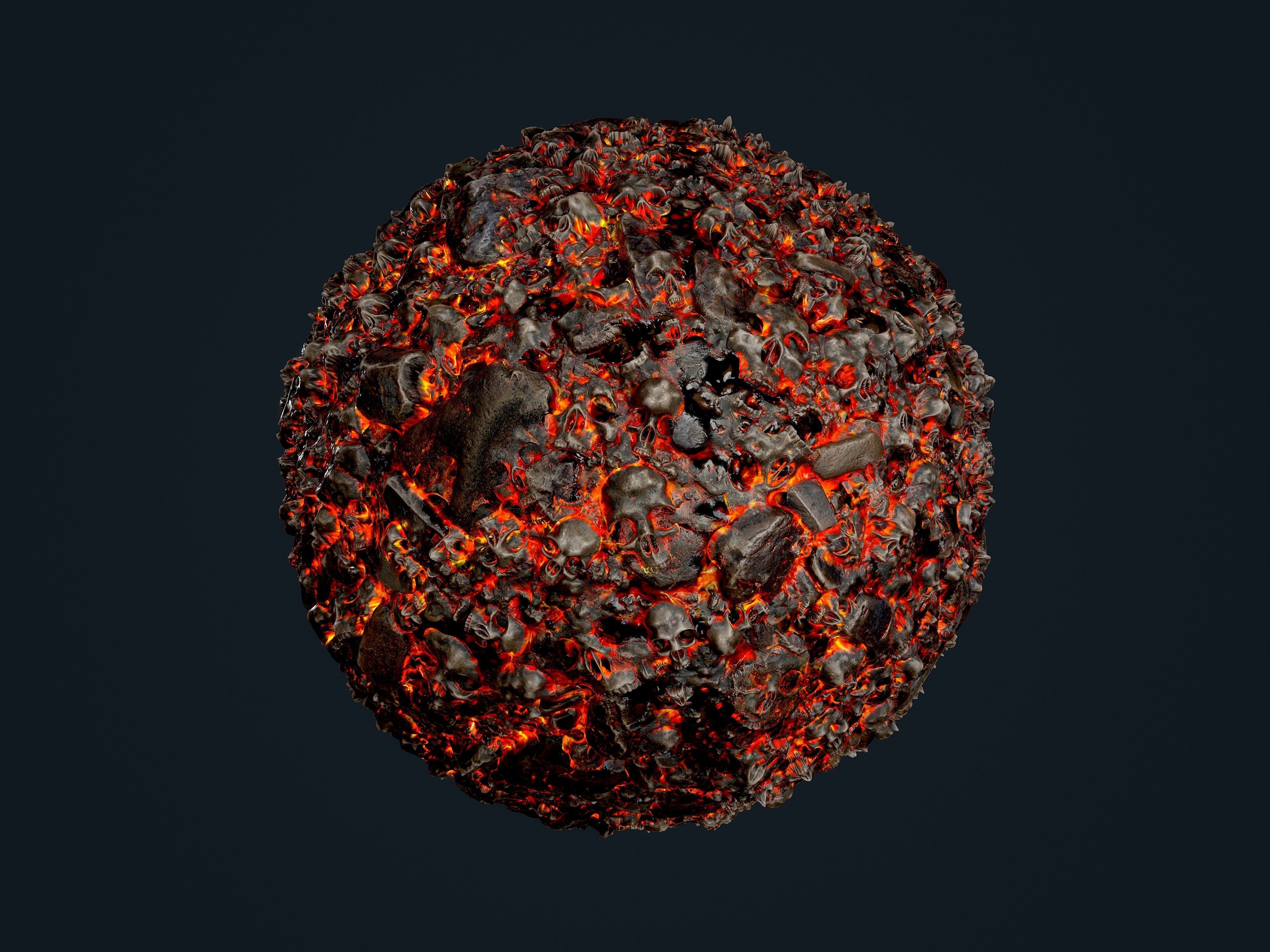 25 Lava Ground Terrain Seamless PBR Texture Pack Texture_21