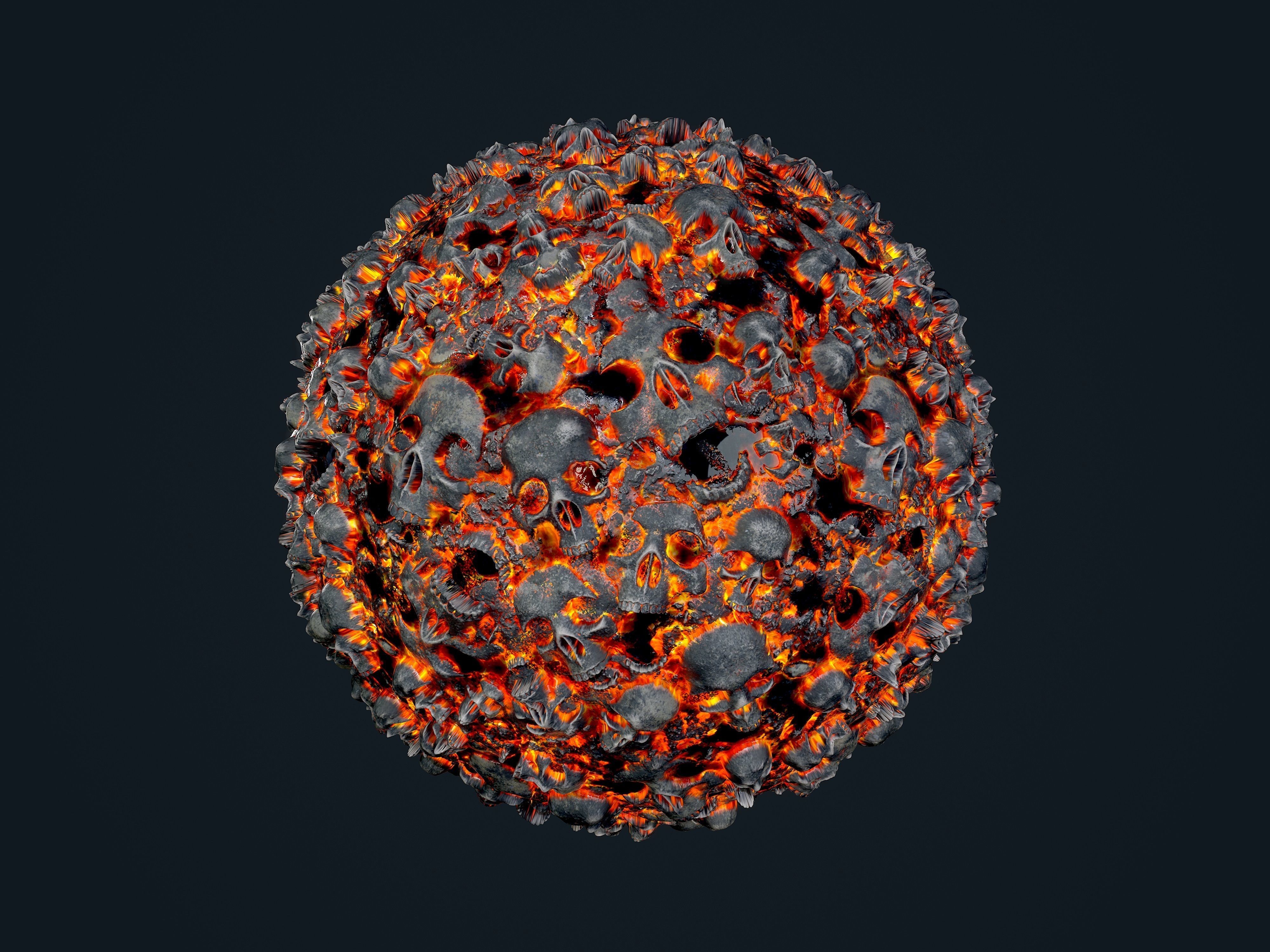 25 Lava Ground Terrain Seamless PBR Texture Pack Texture_16