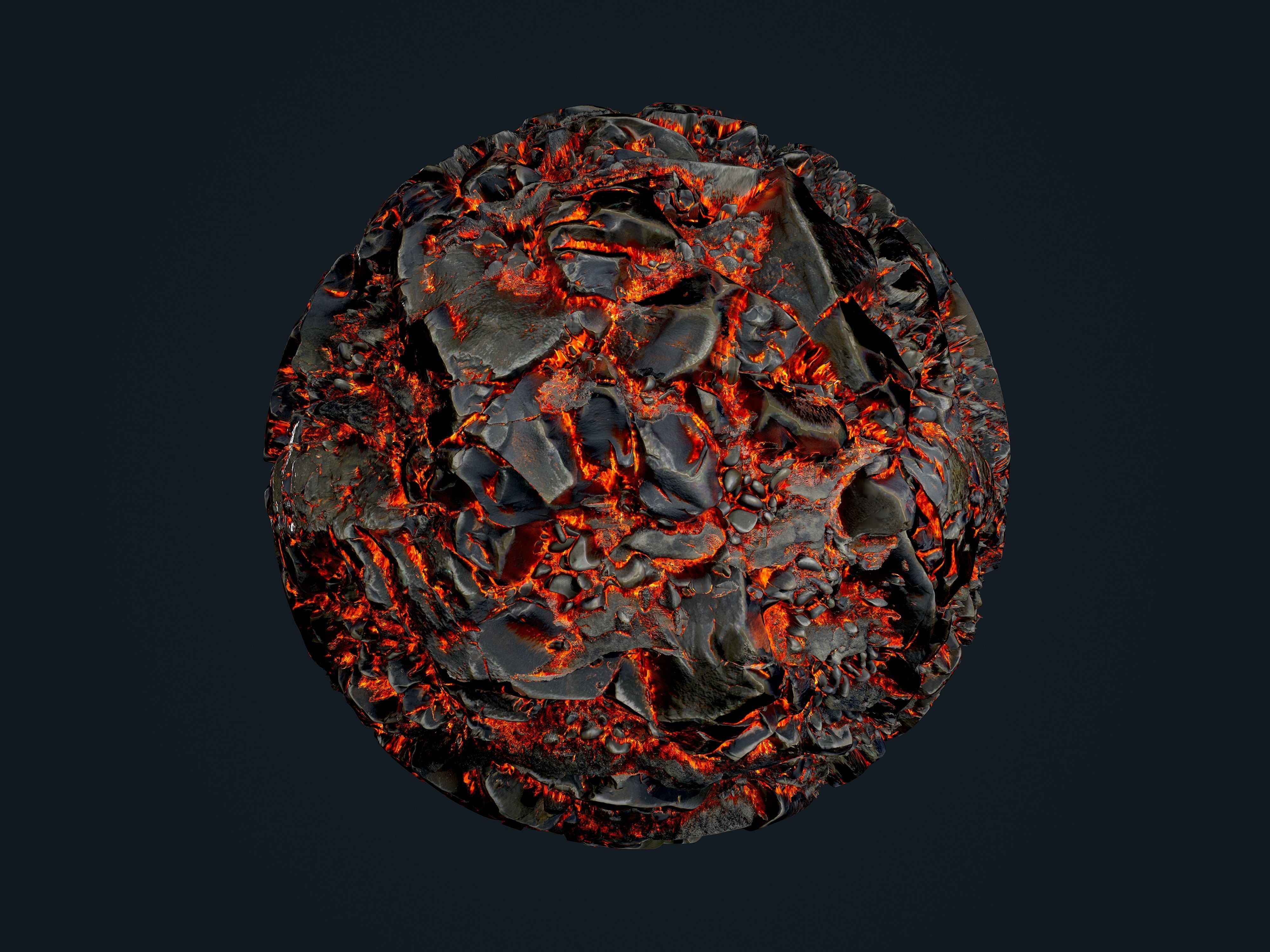 25 Lava Ground Terrain Seamless PBR Texture Pack Texture_19