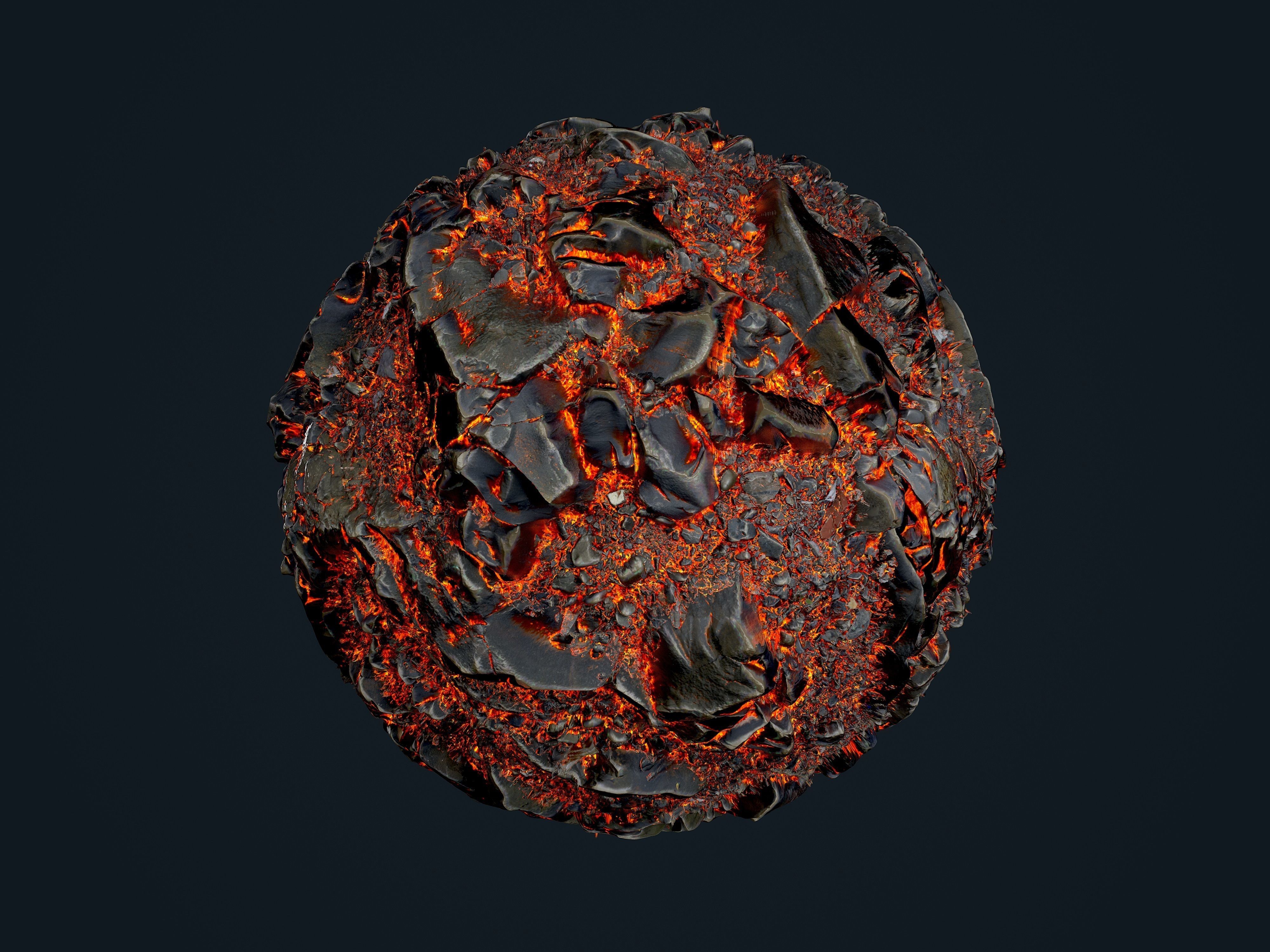 25 Lava Ground Terrain Seamless PBR Texture Pack Texture_13