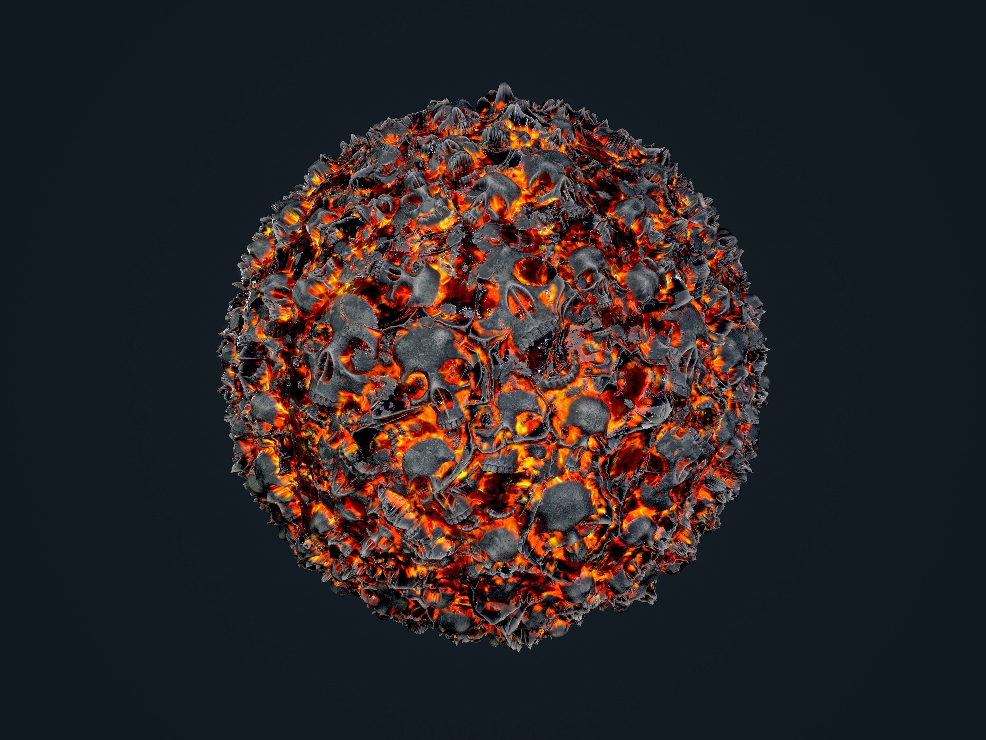 25 Lava Ground Terrain Seamless PBR Texture Pack Texture_11