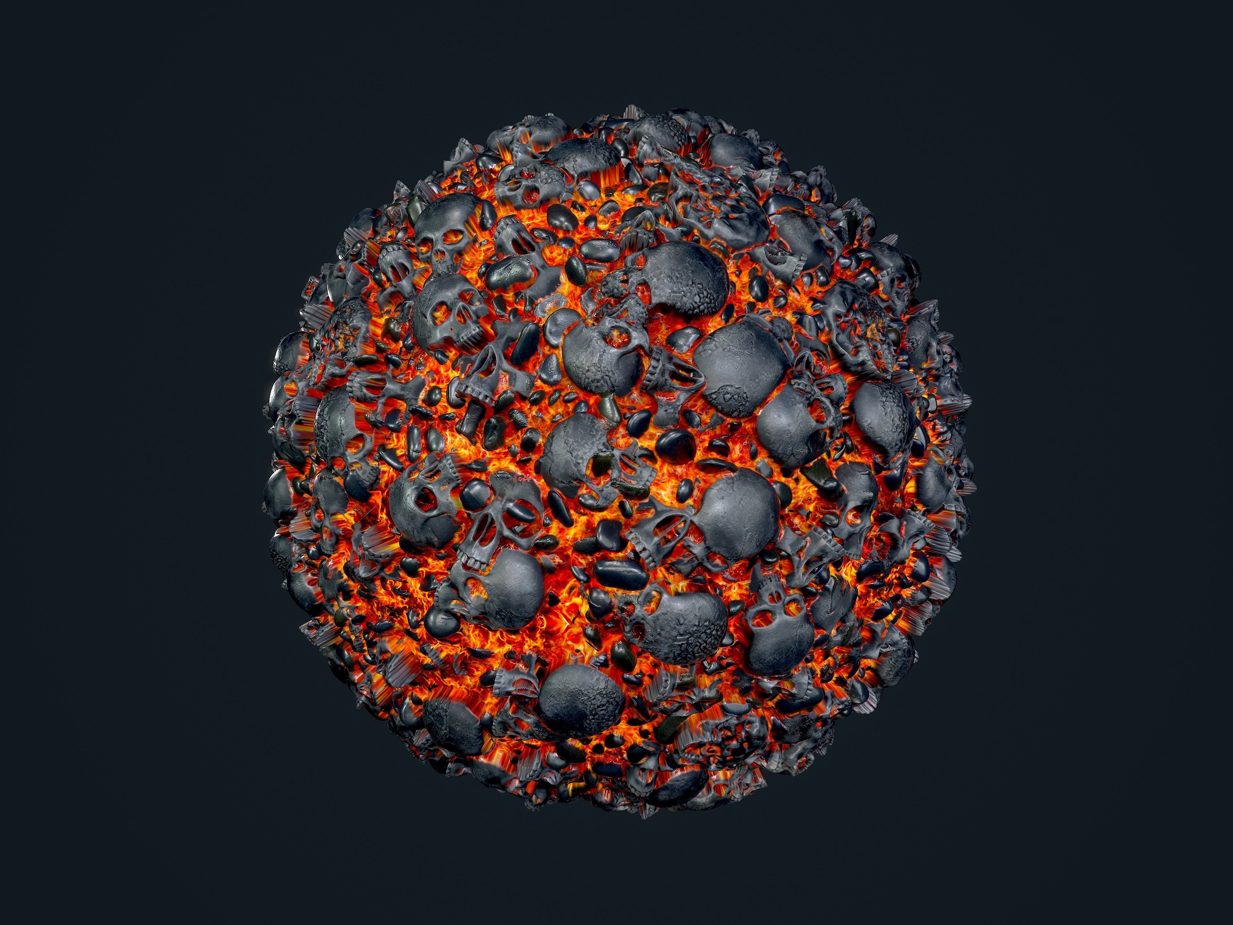 25 Lava Ground Terrain Seamless PBR Texture Pack Texture_18