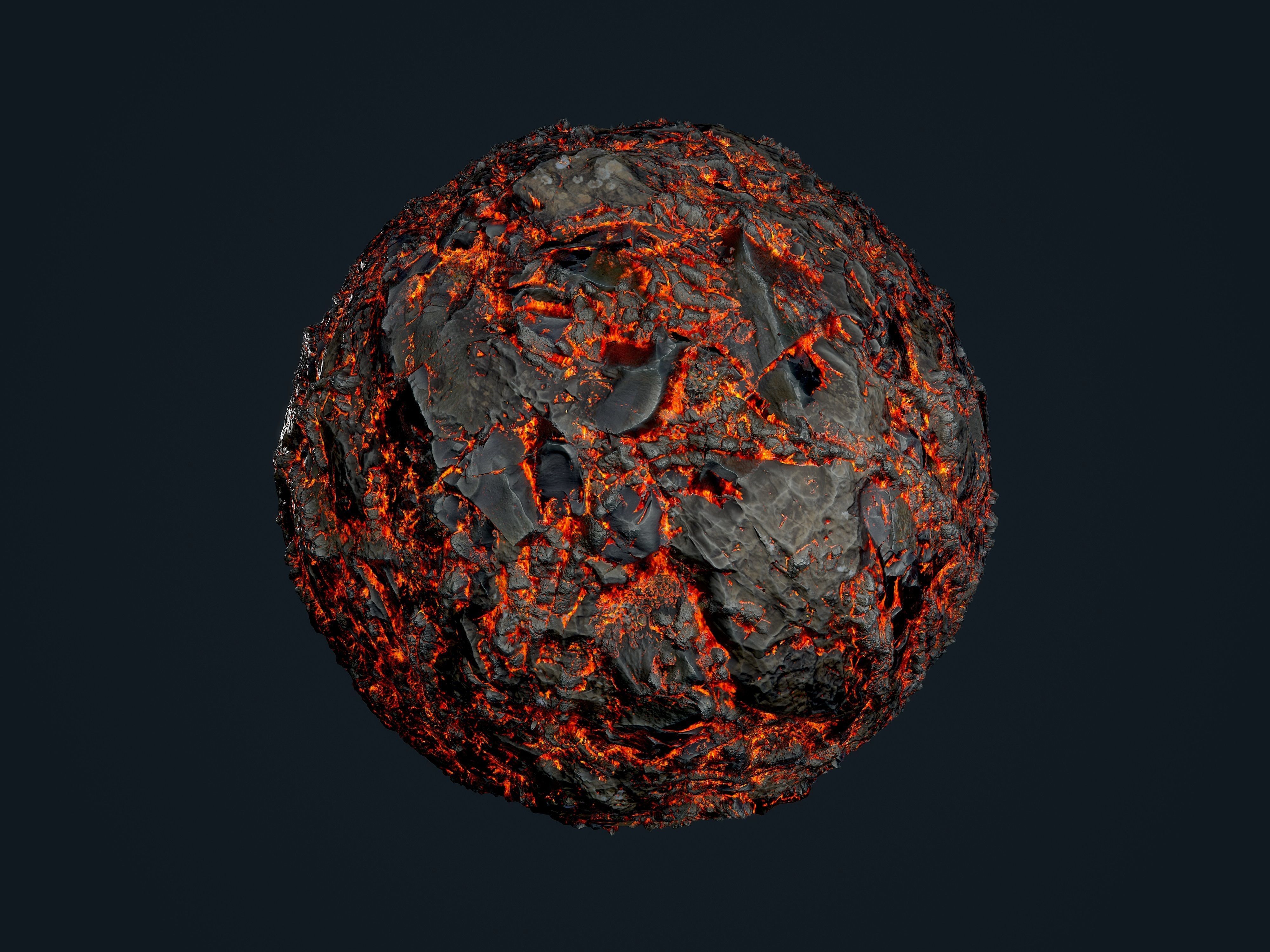 25 Lava Ground Terrain Seamless PBR Texture Pack Texture_14