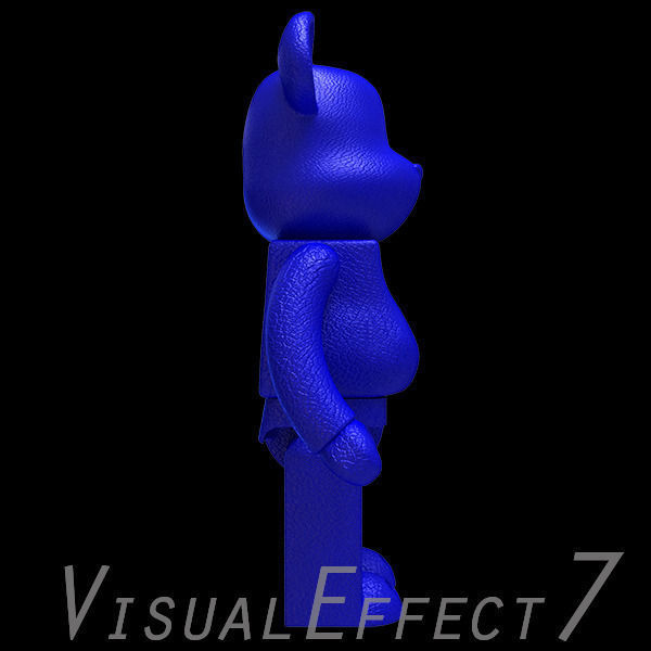 Blue Leather Bear Brick 3D model_2