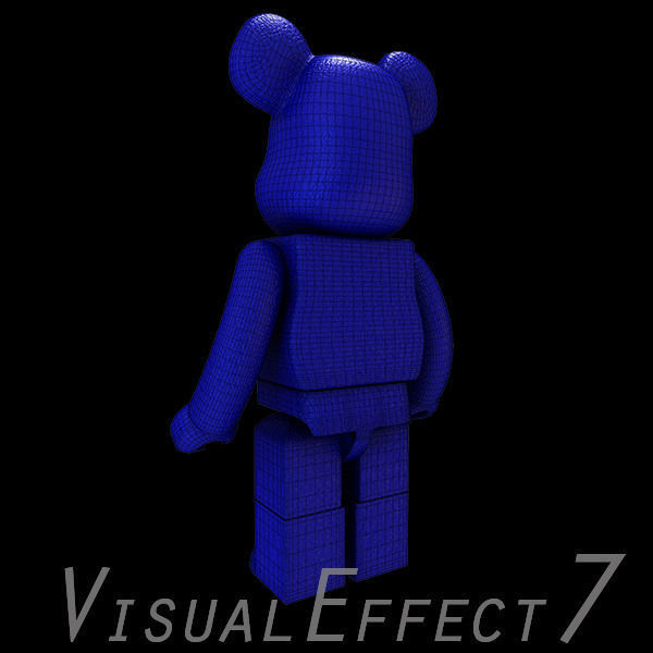 Blue Leather Bear Brick 3D model_4