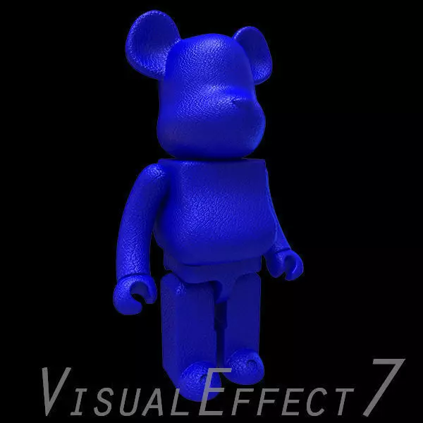 Blue Leather Bear Brick 3D model_0