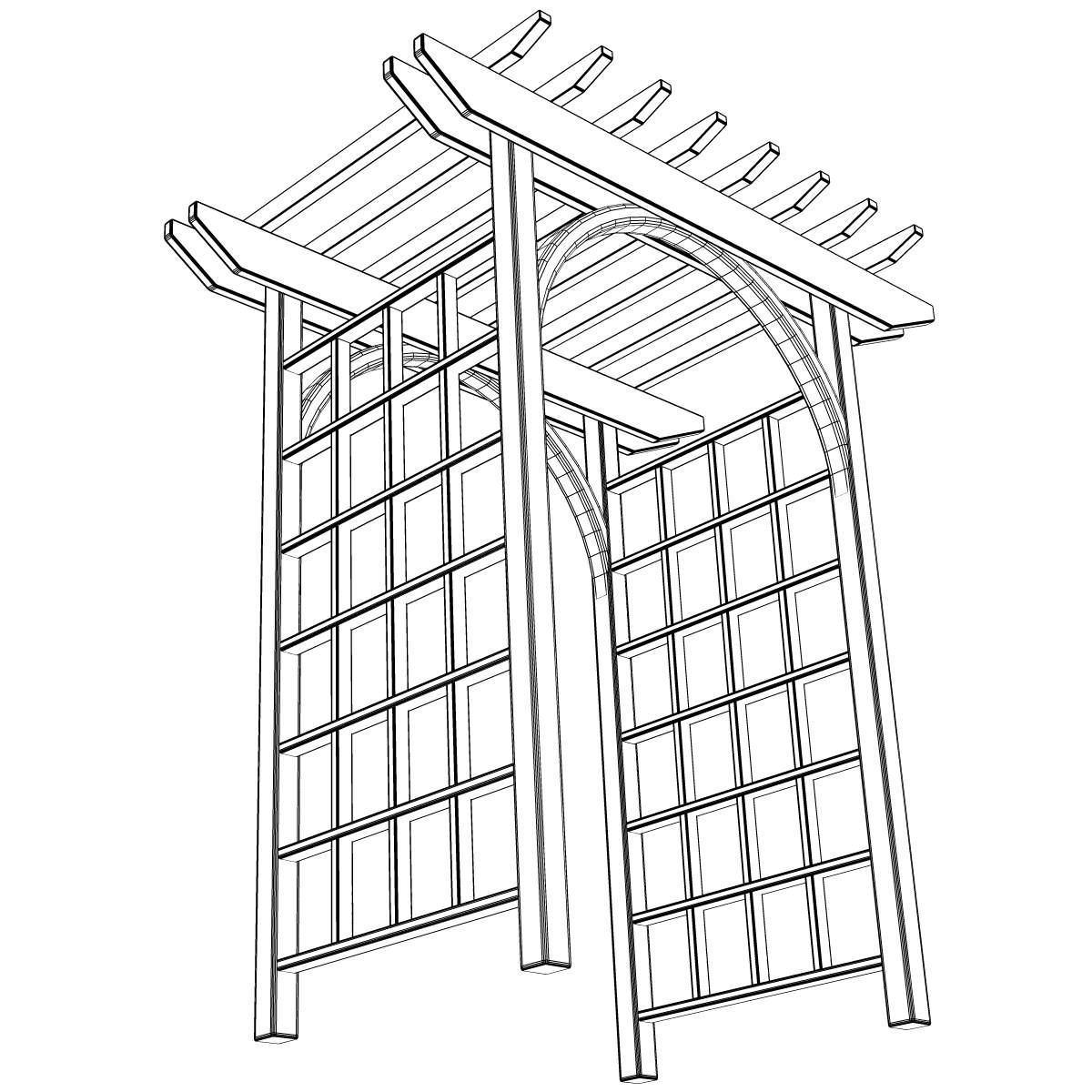 Arbor Trellis Style 1 3D model_1