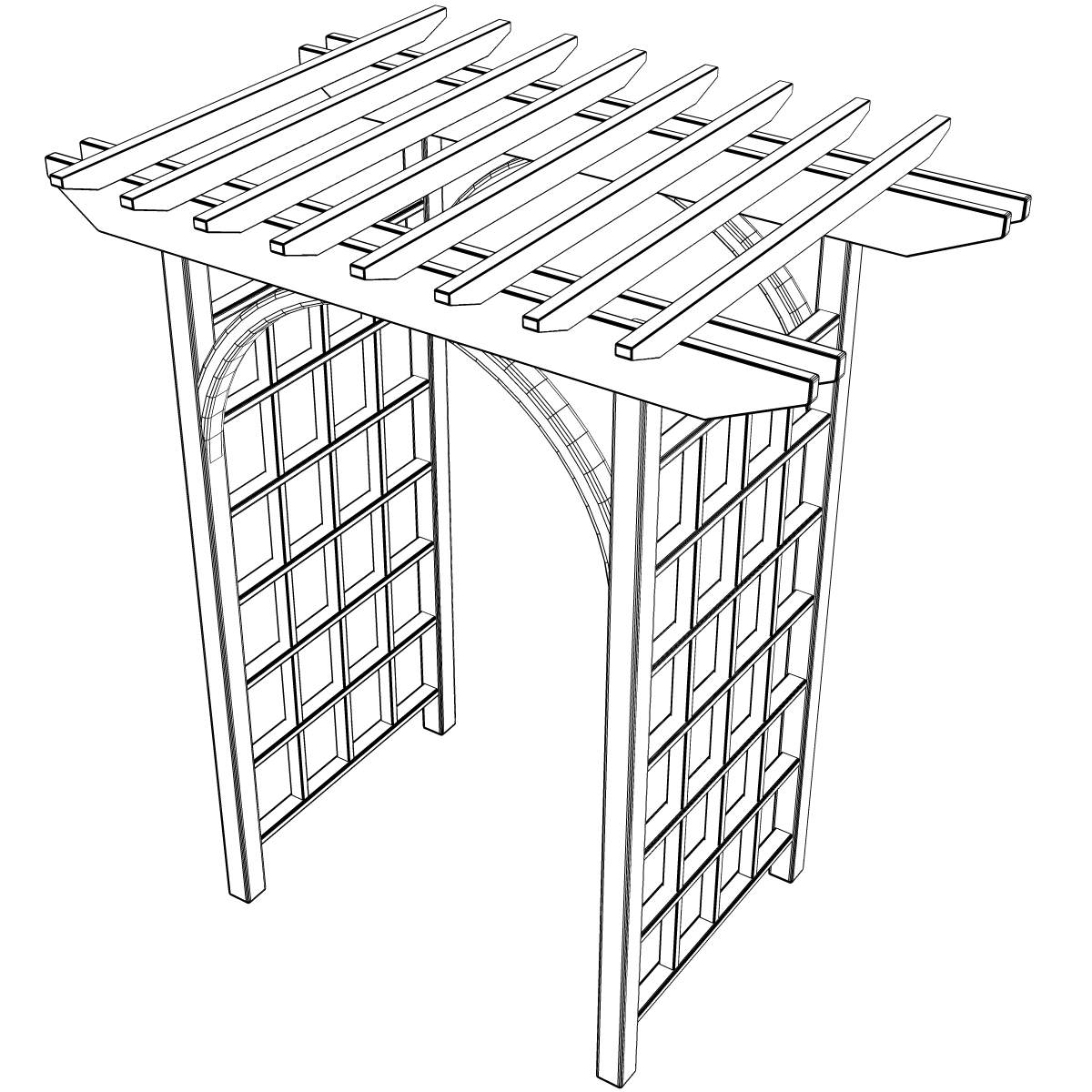 Arbor Trellis Style 1 3D model_2