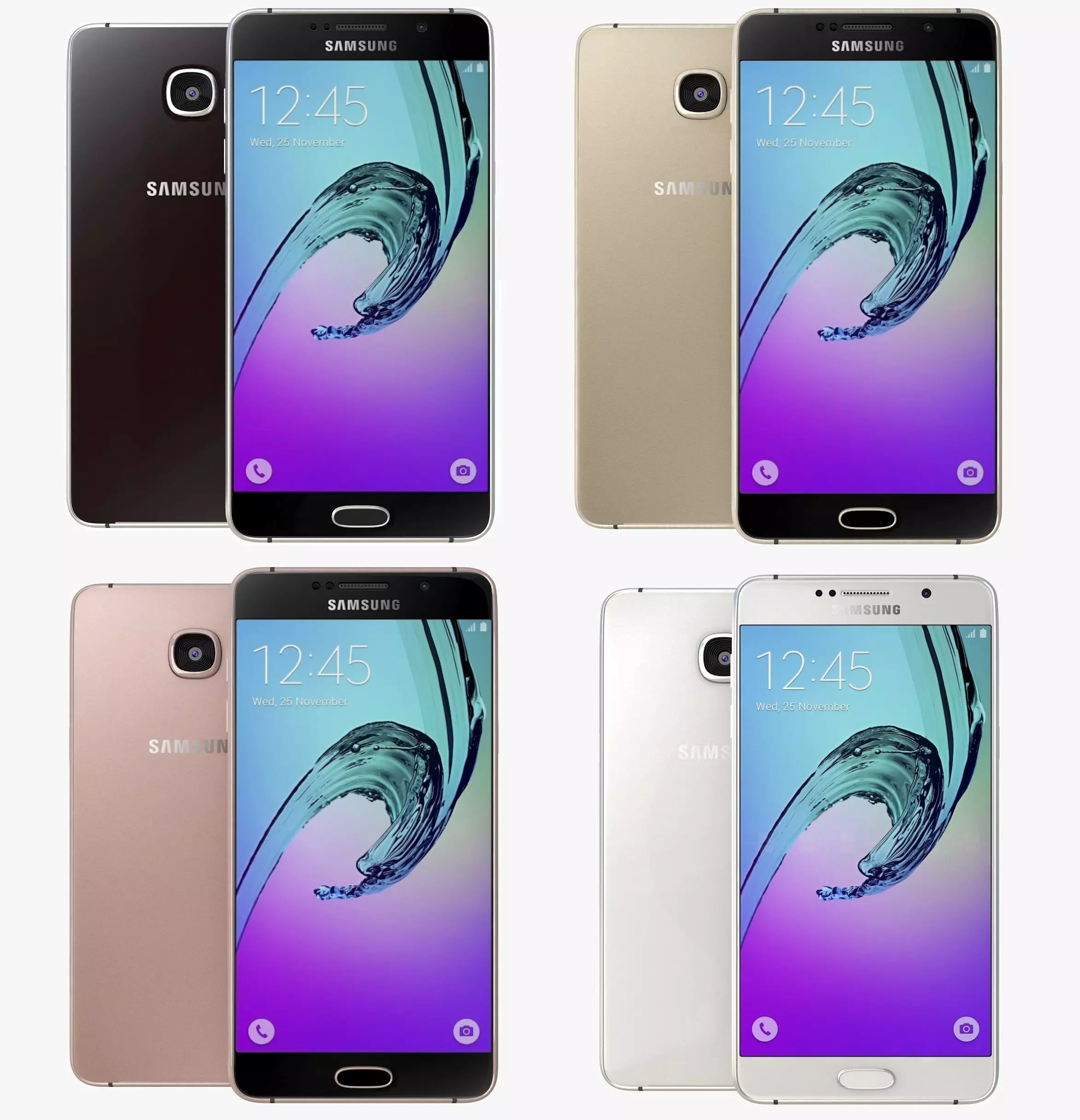 Samsung Galaxy A7 2016 All Colors 3D model_0