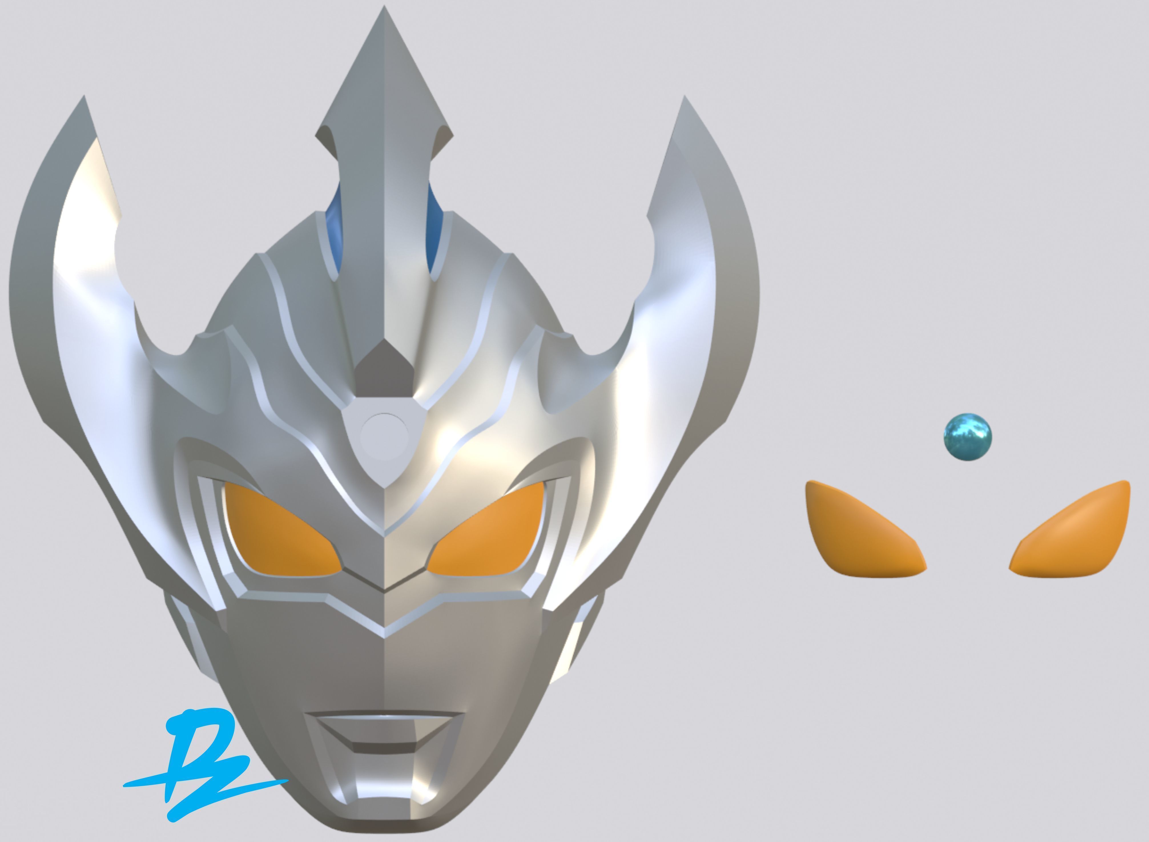 Mask Ultraman Taiga 3D print model_2