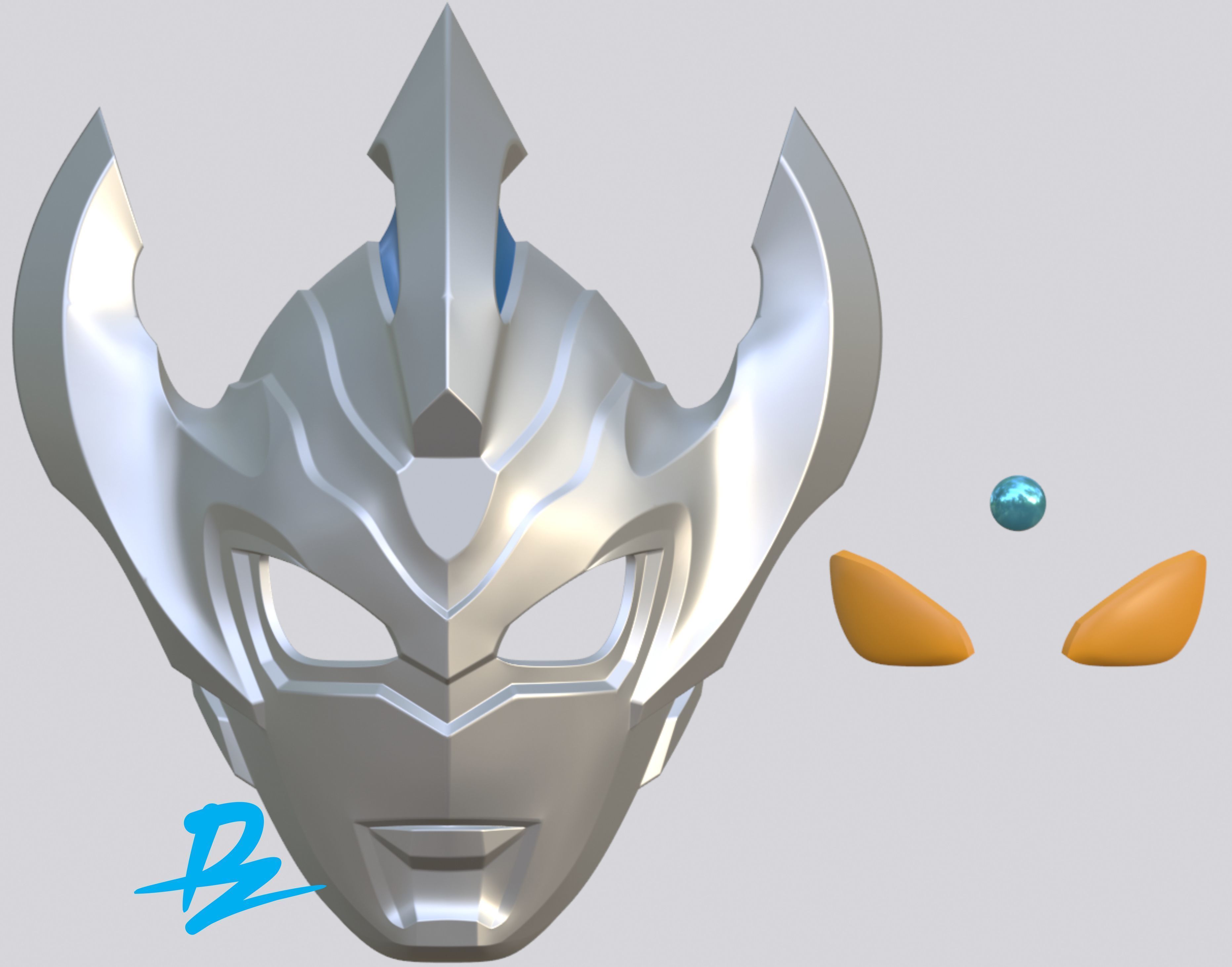 Mask Ultraman Taiga 3D print model_1