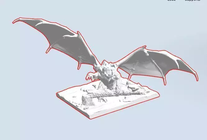 Black Dragon in Swamp 3D print model