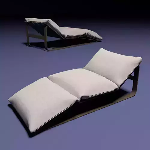 shezlongnbv two chaise lounges Free 3D model