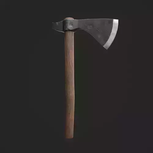 Medieval Blacksmith Axe Low-poly 3D model