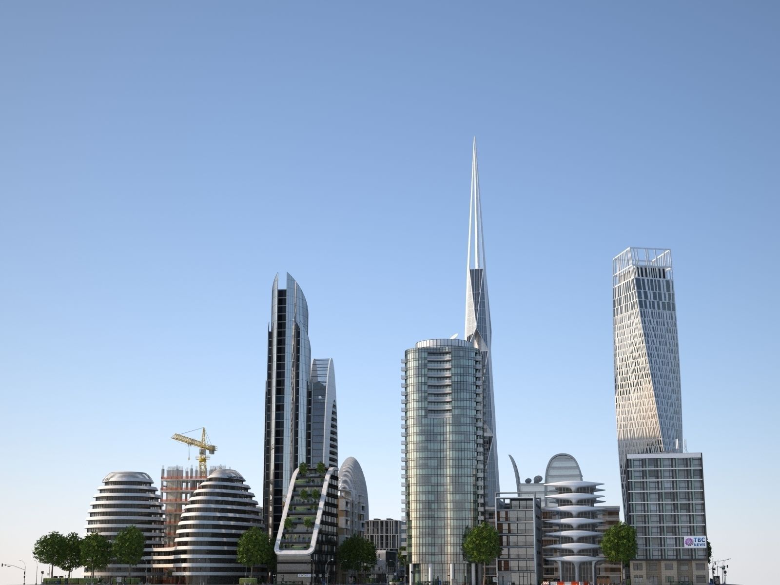 City KC8 Low-poly 3D model_19