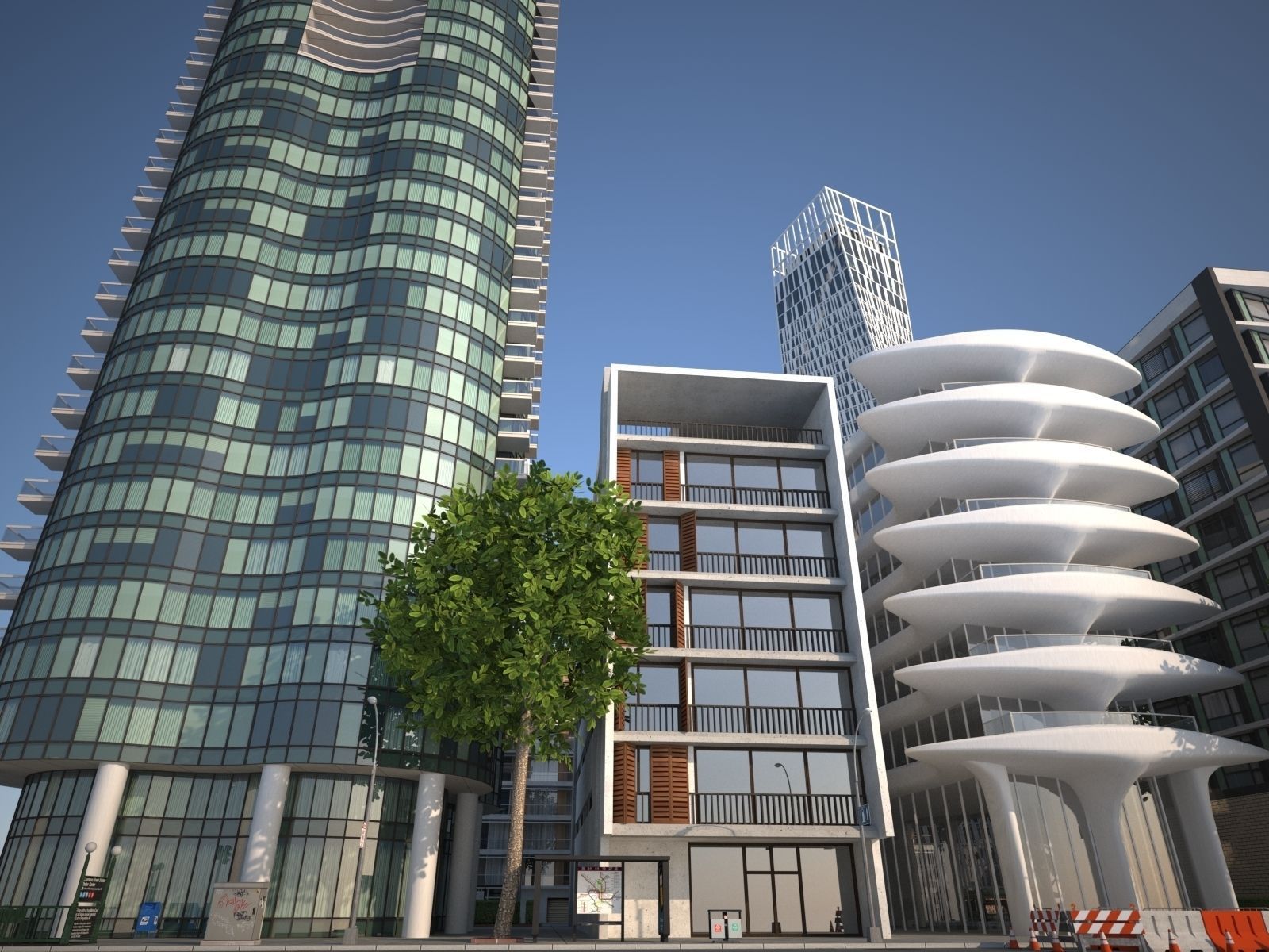 City KC8 Low-poly 3D model_26