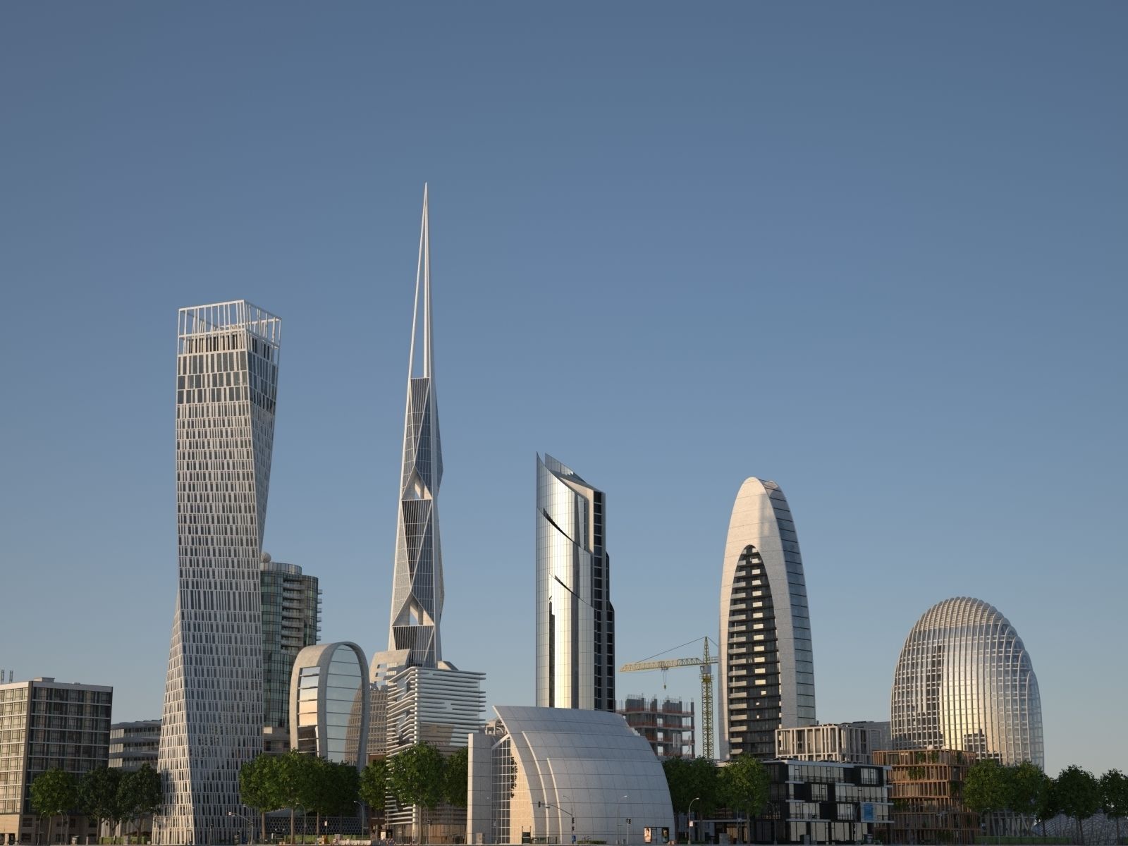 City KC8 Low-poly 3D model_49