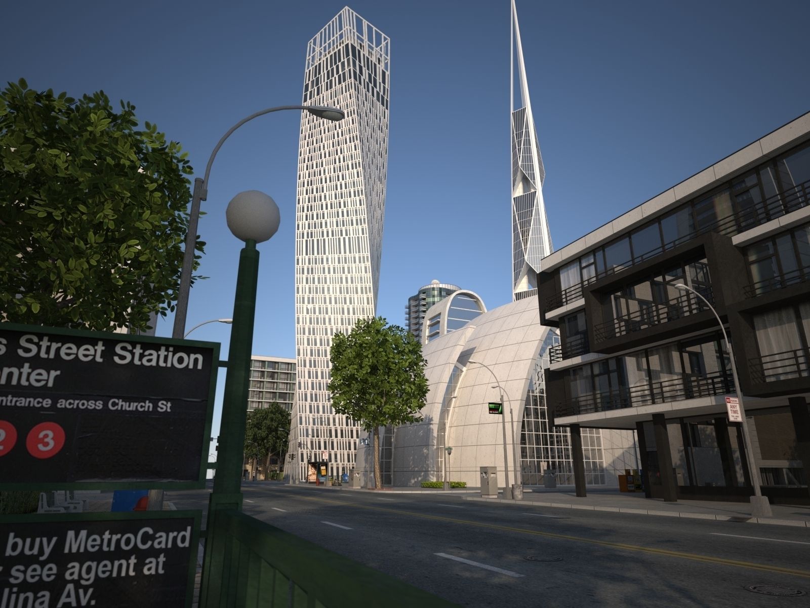 City KC8 Low-poly 3D model_1