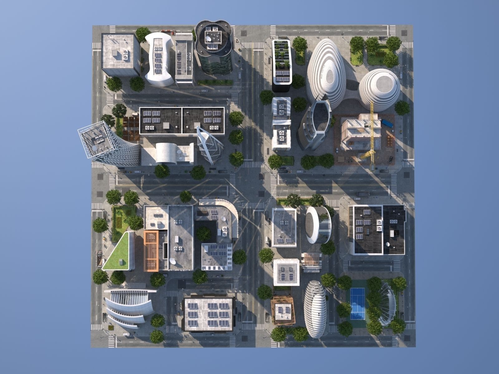 City KC8 Low-poly 3D model_7