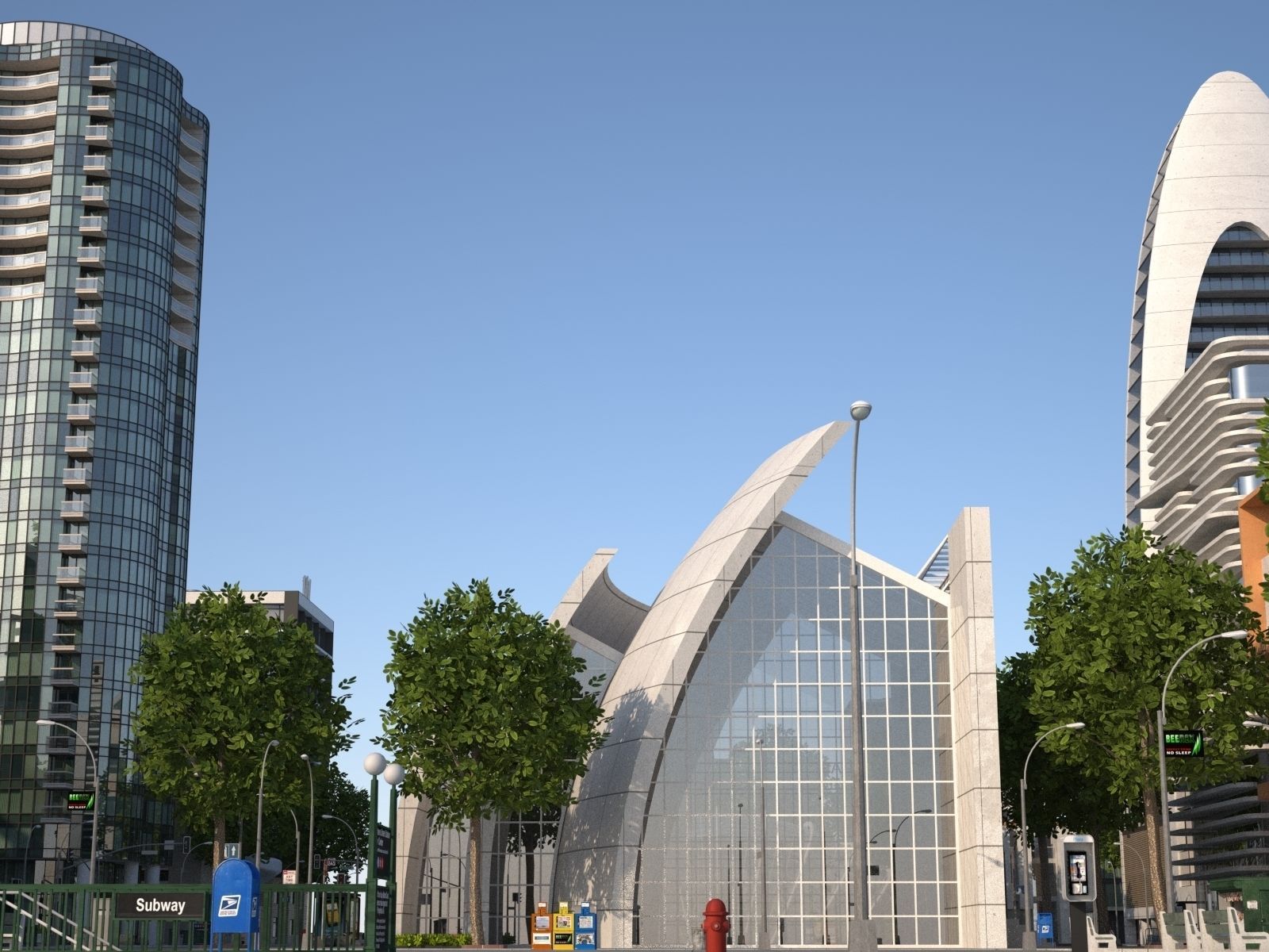 City KC8 Low-poly 3D model_41