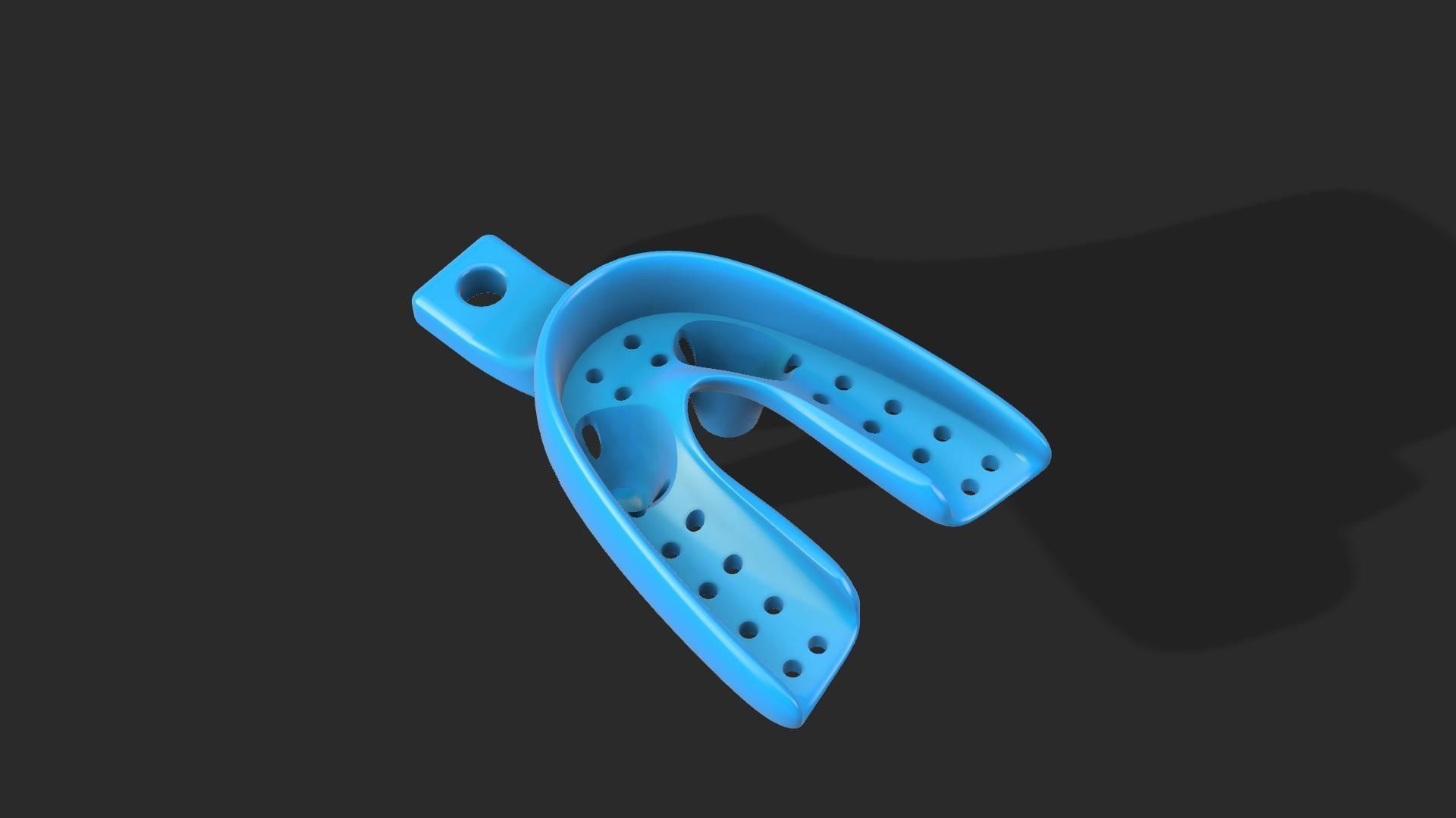 Dental Impression Tray For Dogs Lower arch 3D print model 3D print model_1