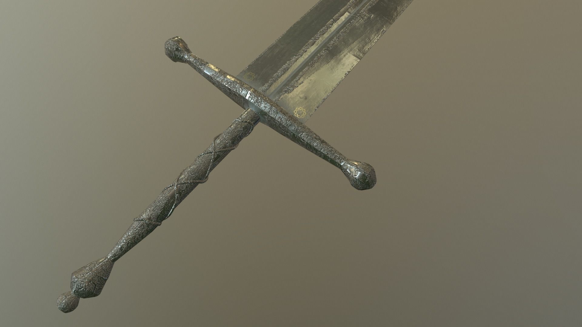Executioners sword Low-poly 3D model_3