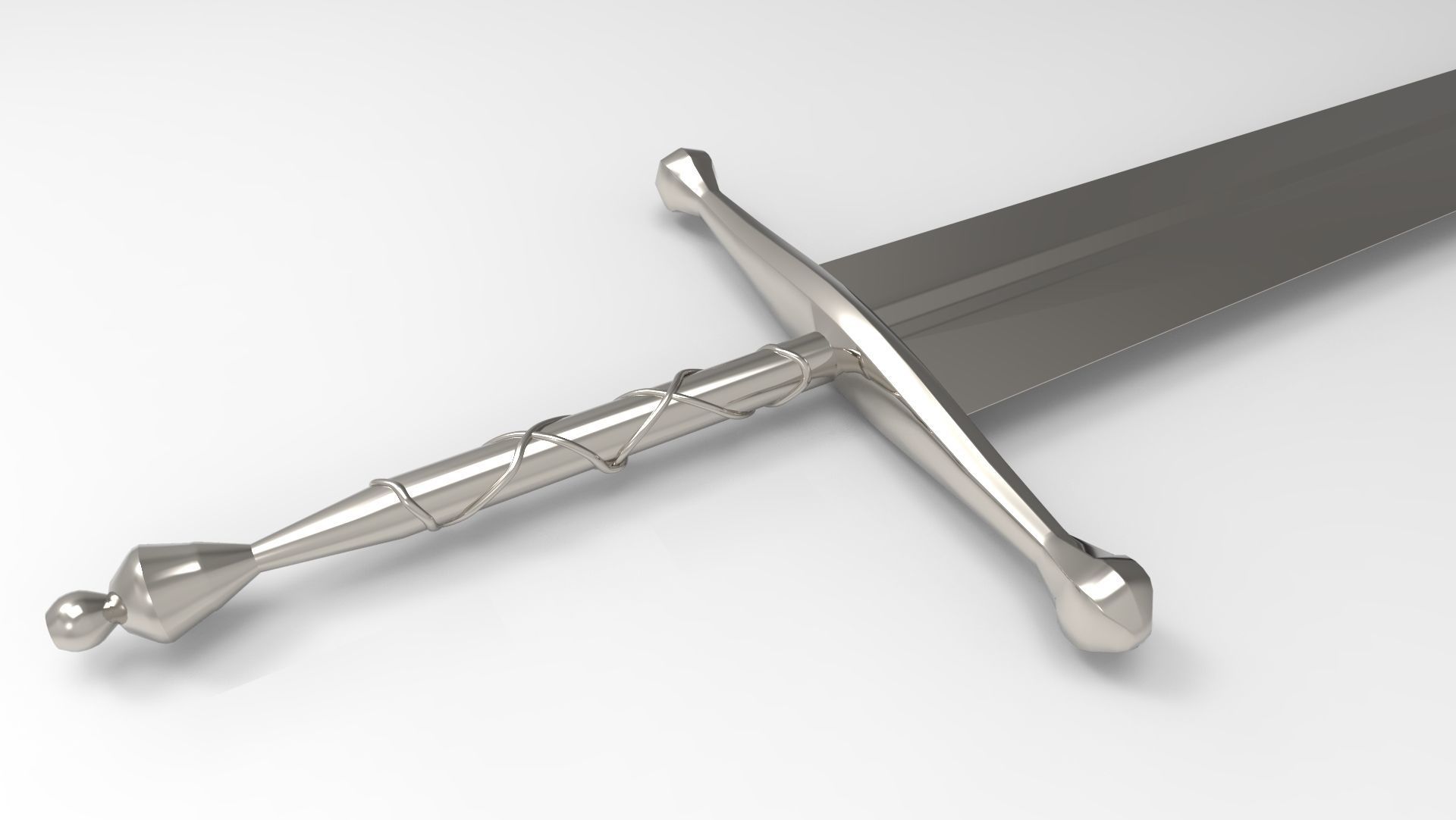 Executioners sword Low-poly 3D model_2