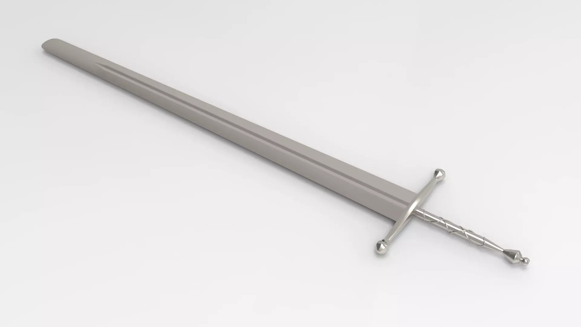 Executioners sword Low-poly 3D model_0