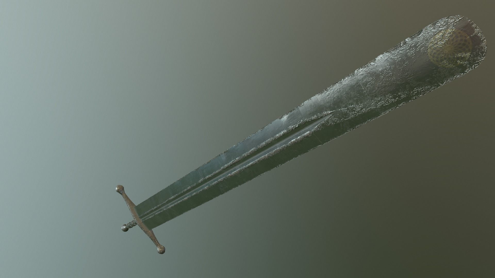Executioners sword Low-poly 3D model_4