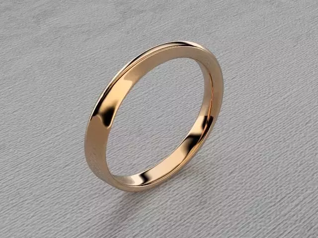 ring-- rose gold wedding band Free 3D model