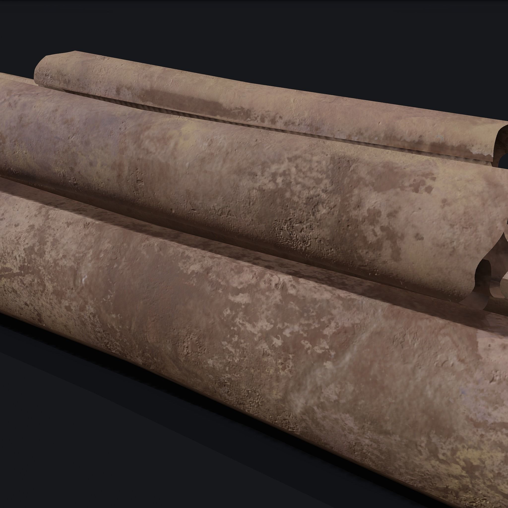 Scrolls Pile Low-poly 3D model_19
