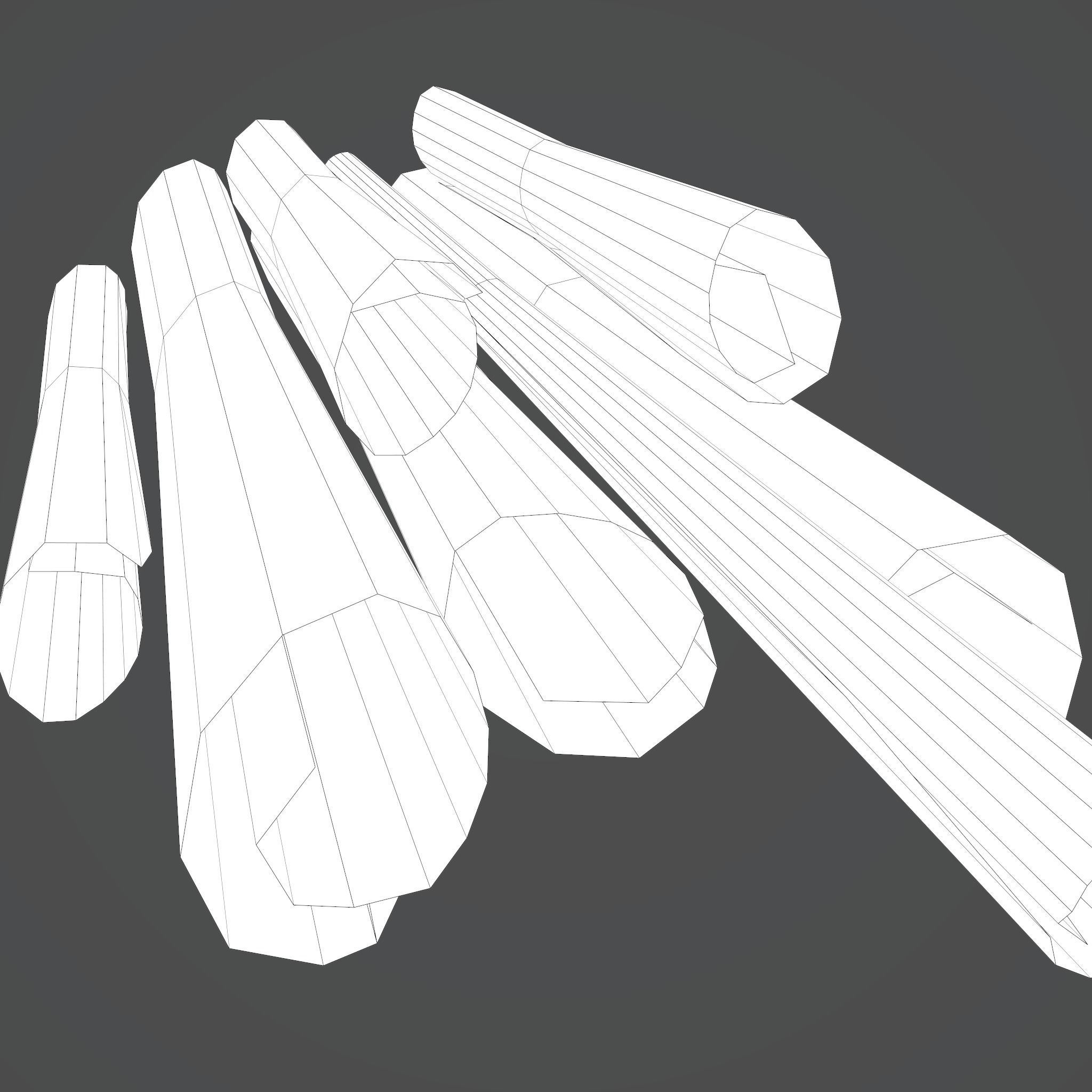 Scrolls Pile Low-poly 3D model_33