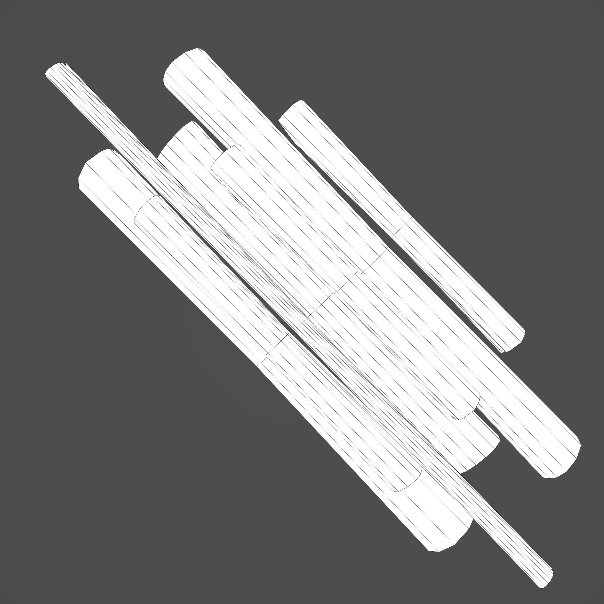 Scrolls Pile Low-poly 3D model_41