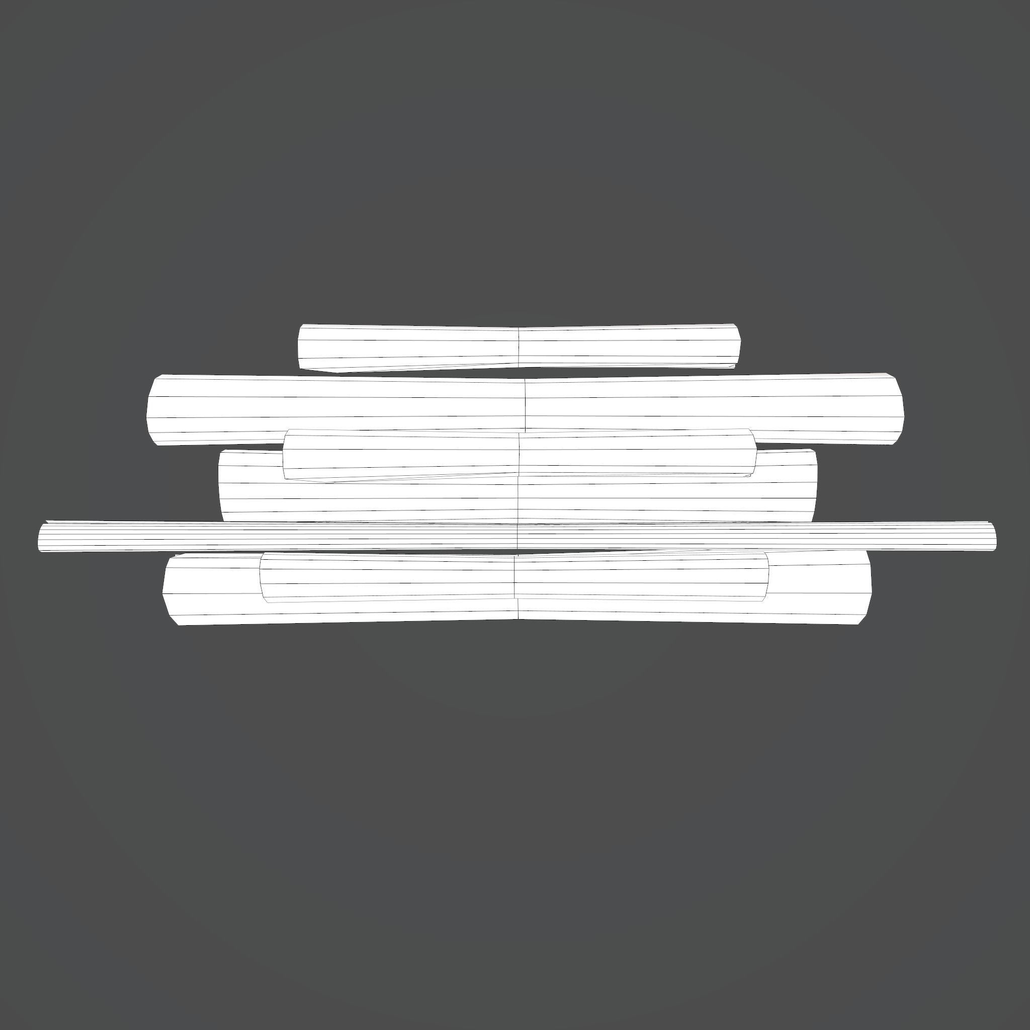 Scrolls Pile Low-poly 3D model_38