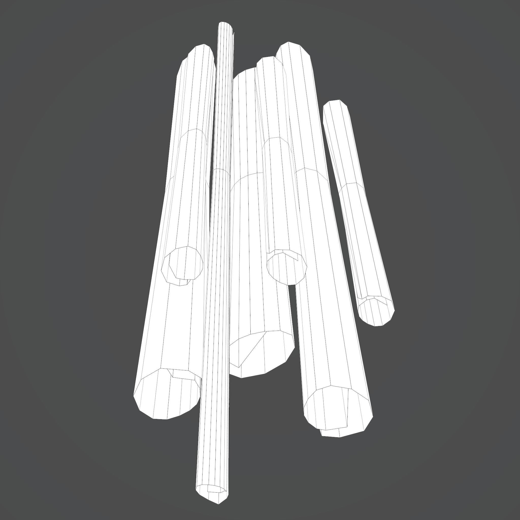 Scrolls Pile Low-poly 3D model_30