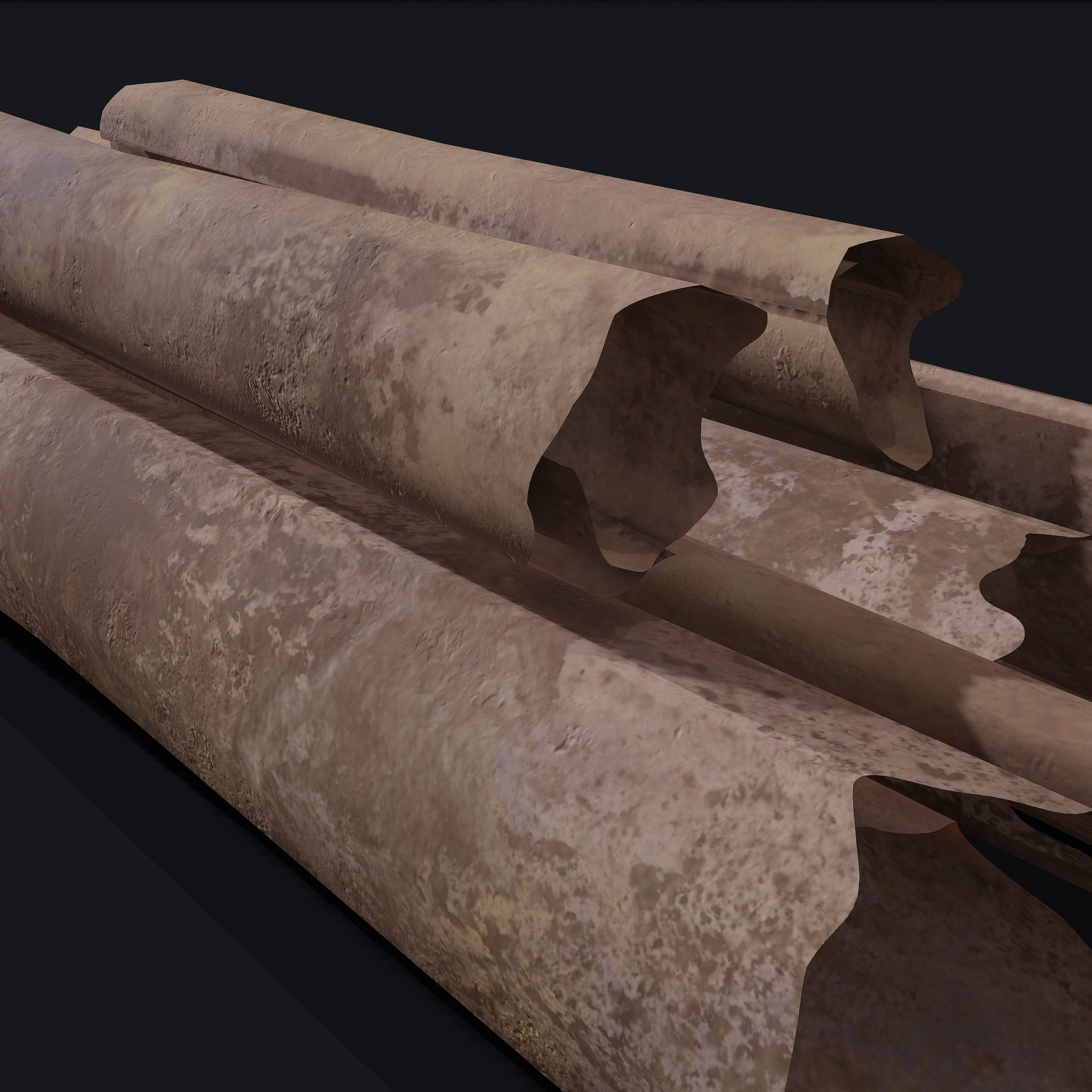 Scrolls Pile Low-poly 3D model_20