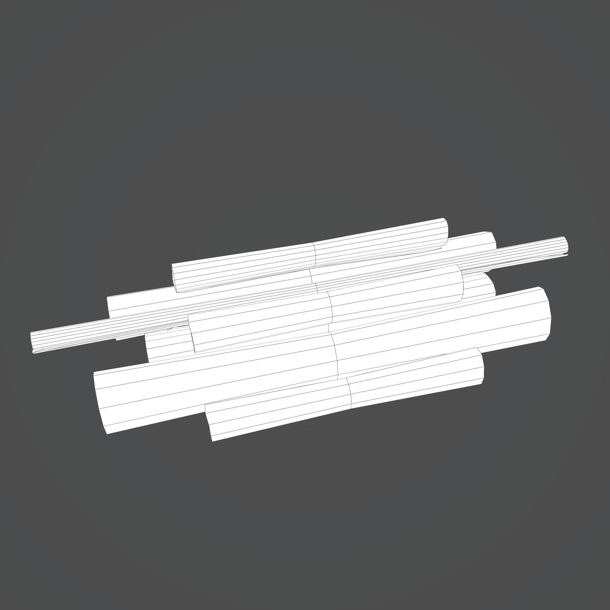 Scrolls Pile Low-poly 3D model_28