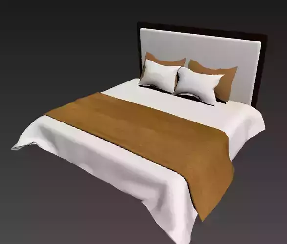 DOUBLE BED 3d model vray 