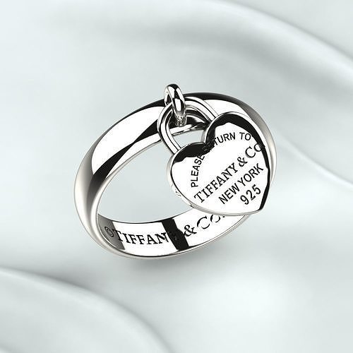 Tiffanys Style Silver Ring 3D print model