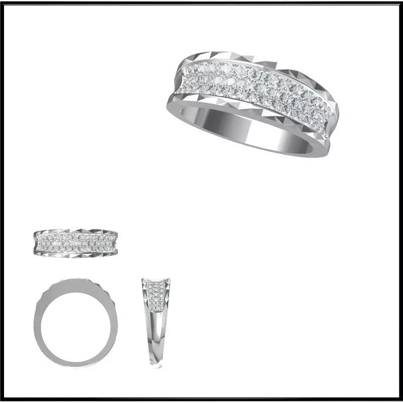 JCD Format White gold promise rings jewelry jcd institute 3D print model