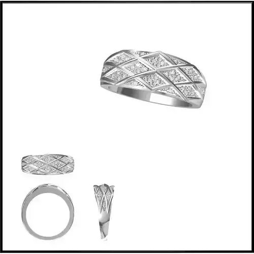 JCD Format White gold promise rings jewelry files for sale