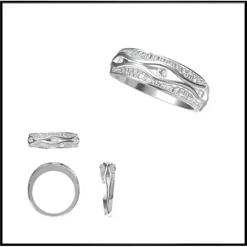 JCD Format White gold promise rings jewelers file set