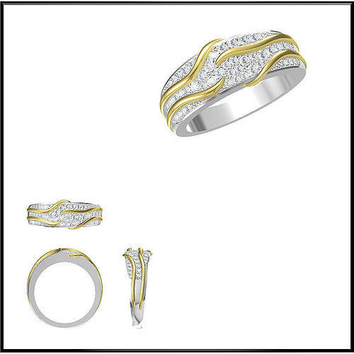 JCD Format White gold promise rings for sale jewelry files 3D print model