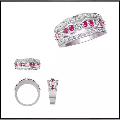 JCD Format Vintage style promise rings jewelry design